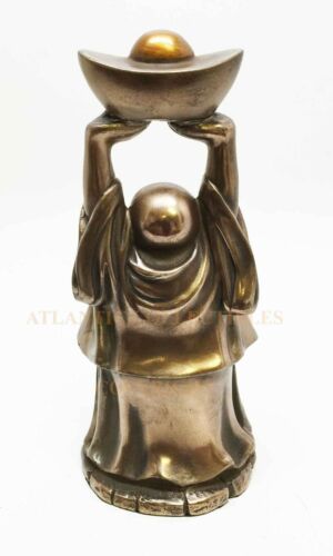 Ebros Small Lucky Buddha With Fortune Golden Nugget Sculpture Bodhisattva Statue
