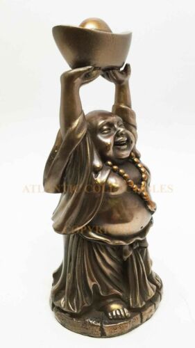 Ebros Small Lucky Buddha With Fortune Golden Nugget Sculpture Bodhisattva Statue