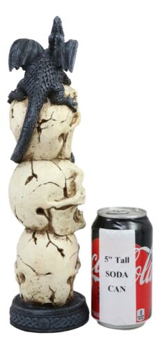 Ebros Stacked Skulls With Bellowing Totem Dragon Backflow Incense Burner Statue