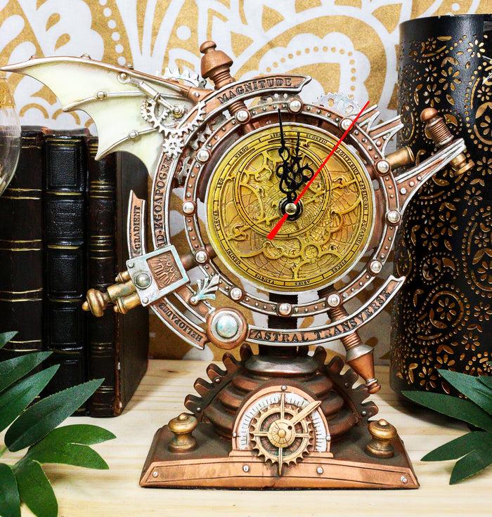 Ebros Steampunk Celestial Intergalactic Stormgrave Chronometer Decorative Table Clock