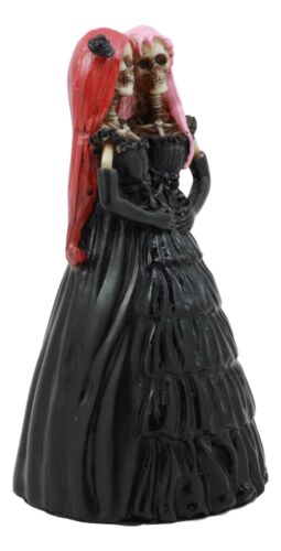 Ebros Steampunk Conjoined Siamese Twins Lady Skeleton Statue 5.25" H Day Of The Dead Sisterhood Decor Figurine