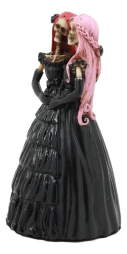 Ebros Steampunk Conjoined Siamese Twins Lady Skeleton Statue 5.25" H Day Of The Dead Sisterhood Decor Figurine