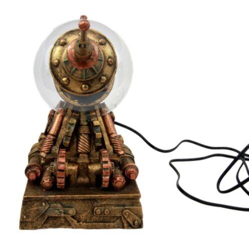 Ebros Steampunk Electric Plasma Static Storm Ball Blaster Gun Accent Lamp Figurine
