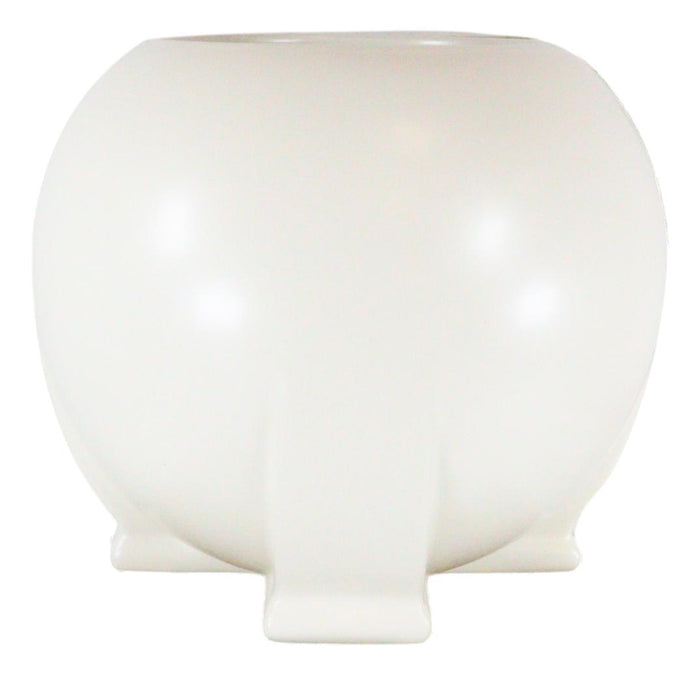 Ebros Teco Art Pottery By Frank Lloyd Wright Contemporary Satin White Orb Vase Decor