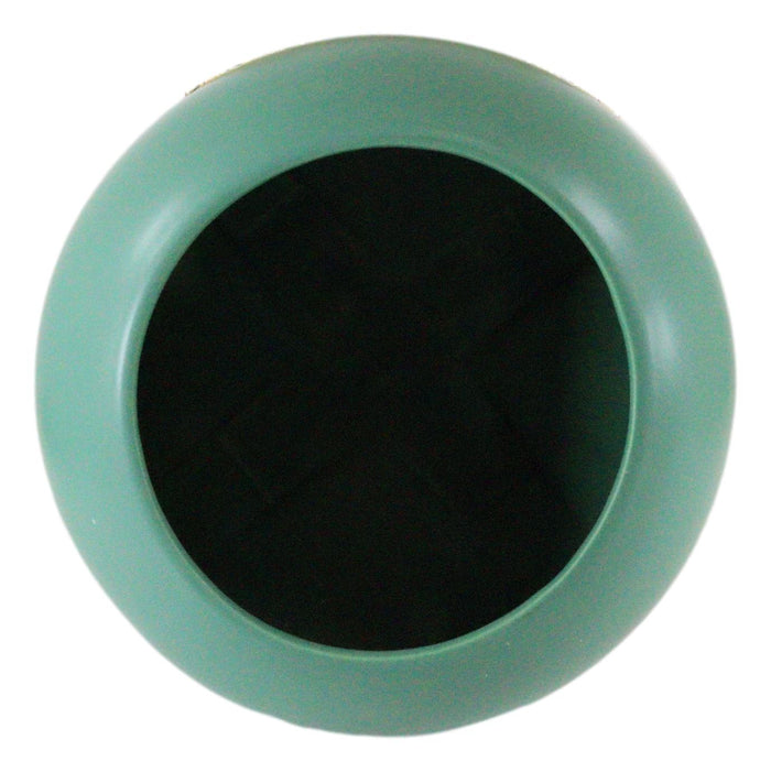 Ebros Teco Art Pottery By Frank Lloyd Wright Contemporary Satin Green Orb Vase Decor