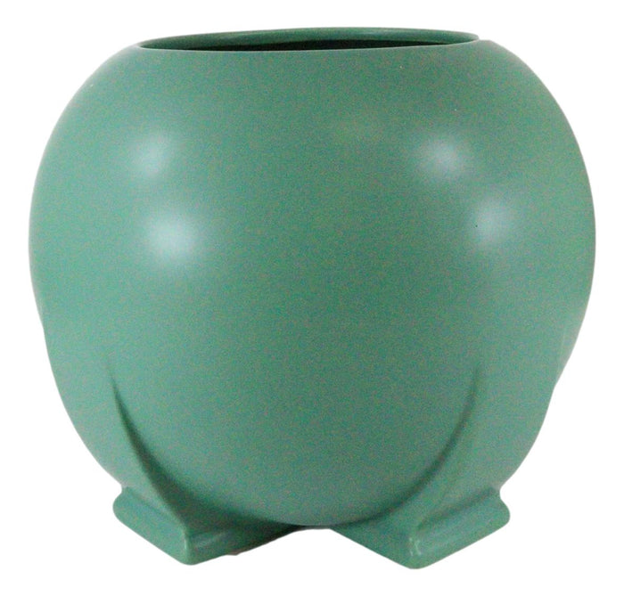 Ebros Teco Art Pottery By Frank Lloyd Wright Contemporary Satin Green Orb Vase Decor