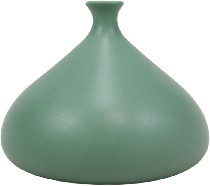 Ebros Teco Art Pottery By Frank Lloyd Wright Matte Glaze Vase (Kiss - Green)
