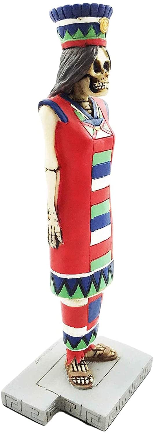 Ebros Tenochtitlan Aztec Queen Skeleton Day Of The Dead Sculpture Figurine 6.5"H