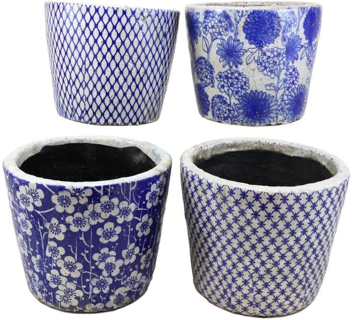 Ebros Terracotta Ceramic Pot Planters Set Of 4 Planter Pots Garden Accent 6"H