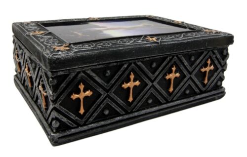 Ebros The Crucifixion Jesus Christ On The Cross Calvary Jewelry Box Trinket Figurine