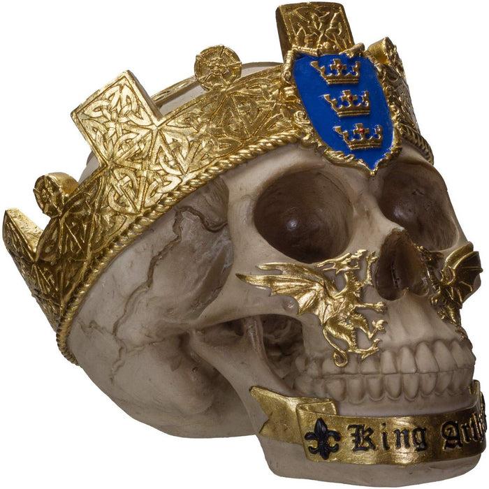 Ebros The Knights Of The Round Table Skulls King Arthur Resin Skull Figurine