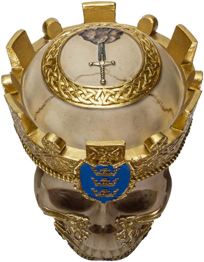 Ebros The Knights Of The Round Table Skulls King Arthur Resin Skull Figurine