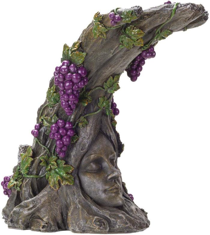 Ebros The Tree Goddess Wine And Glass Holder Resin Figurine Statue 11.5" H Decor