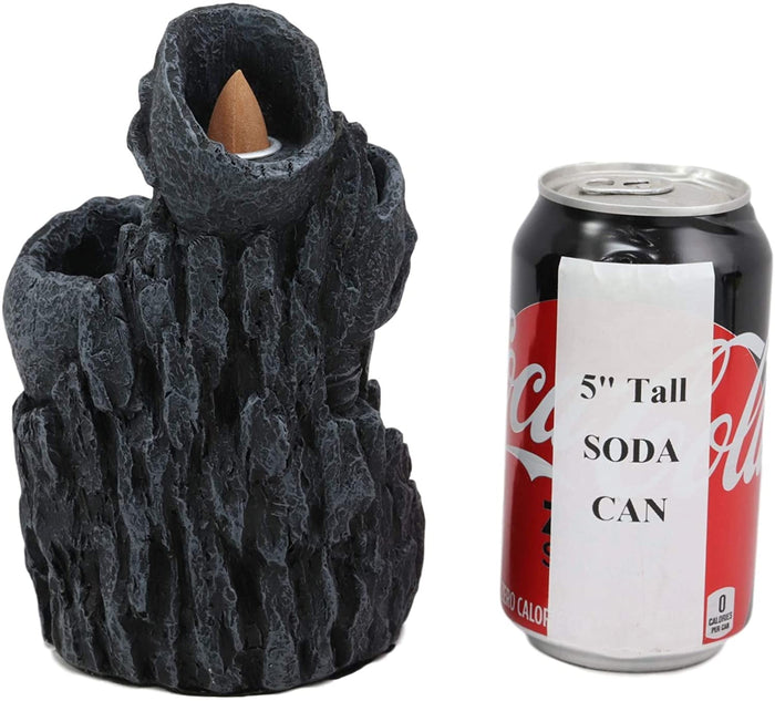 Ebros Three Screaming Skulls Death Mountain Cave Backflow Incense Burner Statue