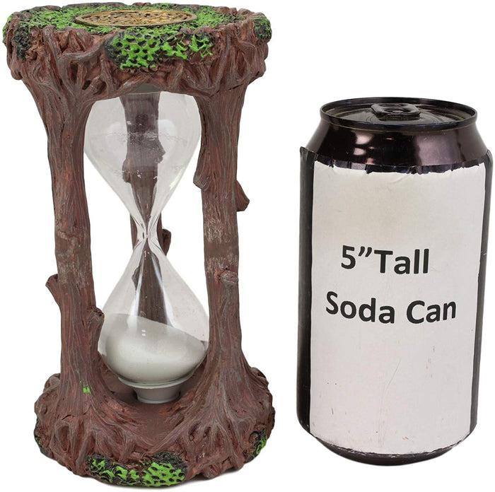 Ebros Tree Of Life With Round Celtic Knotwork Insignia Pillar Sandtimer 6.25" H