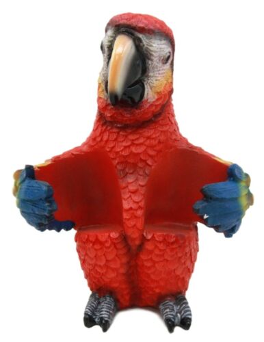 Ebros Tropical Rainforest Red Scarlet Macaw Parrot Salt Pepper Shakers Holder