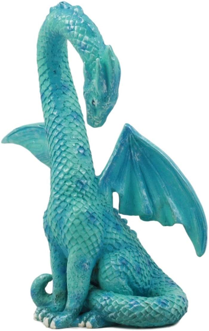Ebros Valentine Cupid Love Blue Dragon Figurine 5.5"Tall Romantic Male Dragon