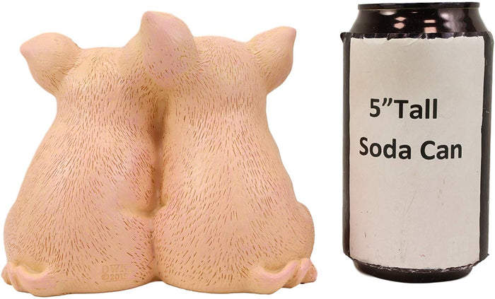 Ebros Valentine's Day Pig Couple Holding Hogs And Kisses Heart Sign Statue 5"L