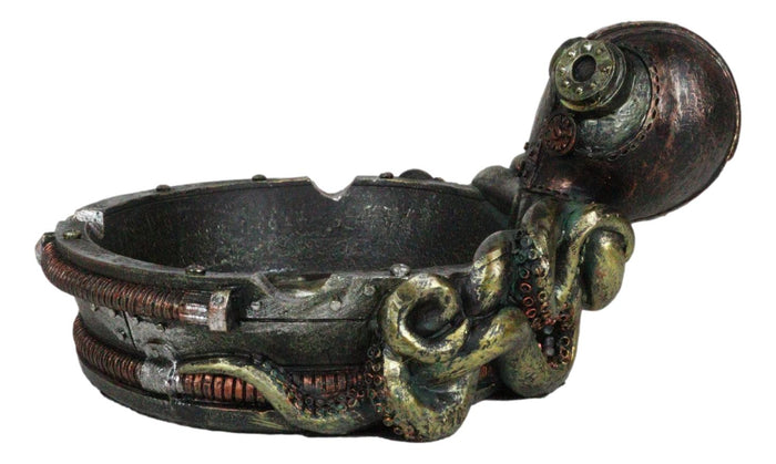 Ebros Victorian Gizmo Steampunk Octopus Ashtray Figurine Nautical Ocean Naval 5.5"L