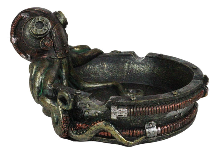 Ebros Victorian Gizmo Steampunk Octopus Ashtray Figurine Nautical Ocean Naval 5.5"L