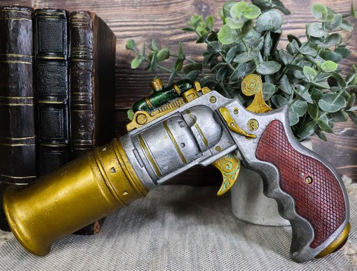 Ebros Vintage Design Decorative Steampunk Gun Pistol Prototype Figurine 8" L