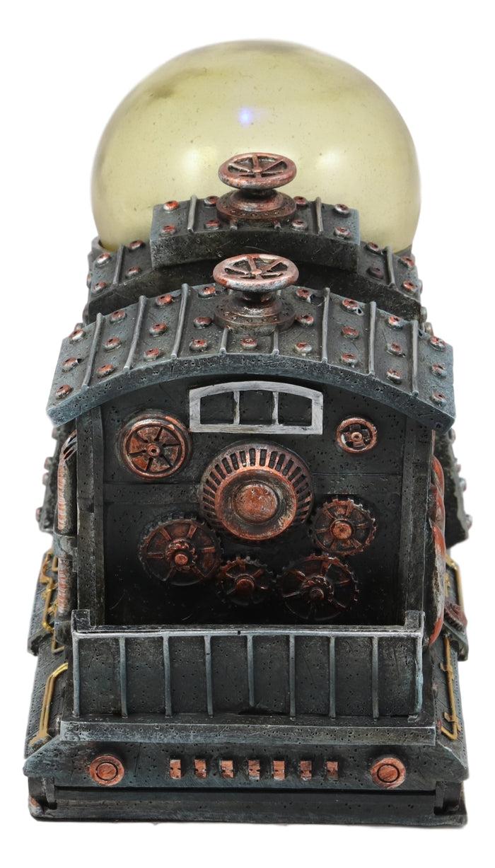 Ebros Vintage Design Ironstar Steampunk Locomotive Engine Train Statue With Multi Color LED Night Light 9.5" Long Science Fiction Tunnel Exploration Trains Cargo Transportation Decor Sculpture