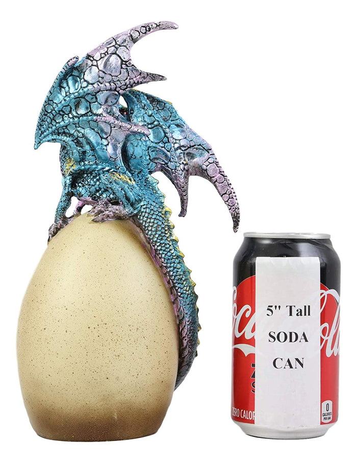 Ebros Water Dragon With LED Light Guarding Dragon Egg Collection 10" Height
