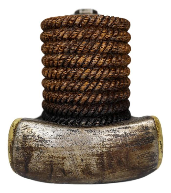 Ebros Western Rustic Revolver Six Shooter And Cowboy Ropes Piggy Coin Bank Figurine