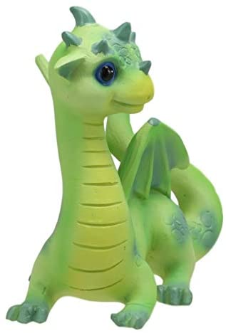 Ebros Whimsical Adorable Green Dinosaur Dragon With Spiked Head Figurine 3" Tall