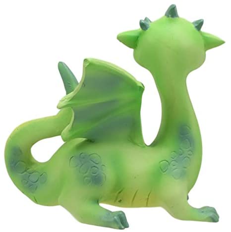 Ebros Whimsical Adorable Green Dinosaur Dragon With Spiked Head Figurine 3" Tall