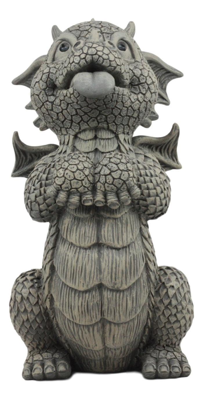 Ebros Whimsical Garden Dragon Begging For Attention Statue 10.25" H Baby Dragon
