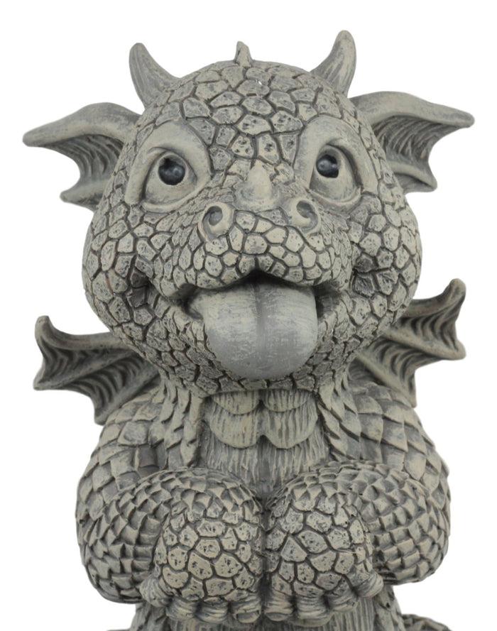 Ebros Whimsical Garden Dragon Begging For Attention Statue 10.25" H Baby Dragon