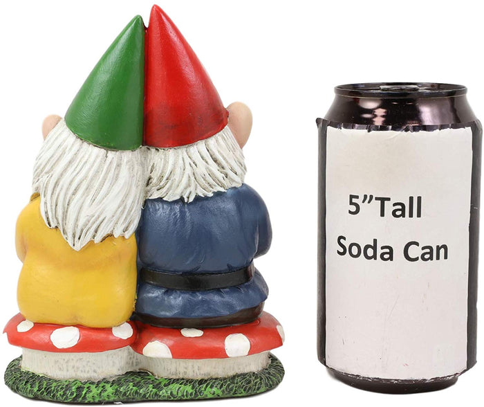 Ebros Whimsical Mr And Mrs Gnome 'Forever Love Struck' Couple Statue 6.25" Tall