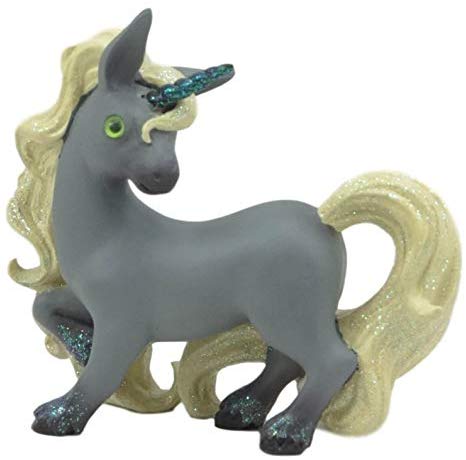Ebros Whimsical My Little Unicorn Horse Figurine In Pastel Colors (Grey Comet)