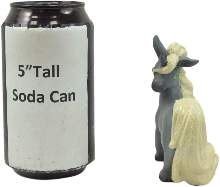 Ebros Whimsical My Little Unicorn Horse Figurine In Pastel Colors (Grey Comet)