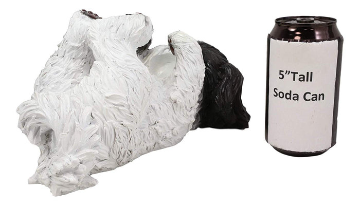 Ebros White And Black Shih Tzu Dog Wine Bottle Holder Kitchen Wine Cellar Decor