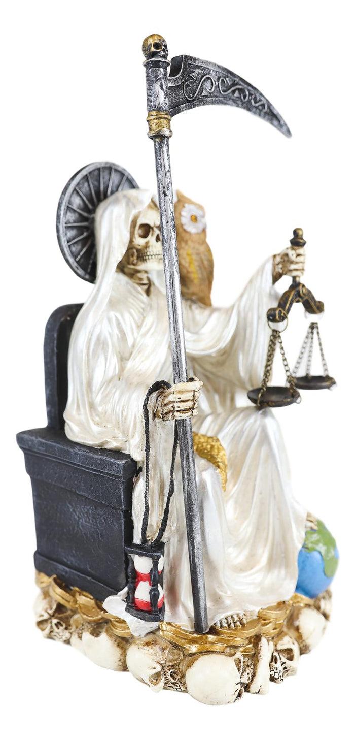 Ebros White Robe Holy Death Santa Muerte Day Of The Dead Protection Figurine