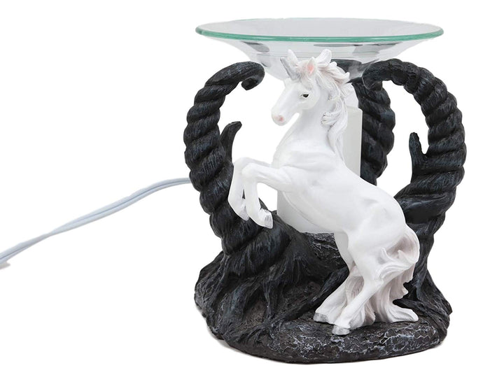 Ebros White Unicorn By Twisted Trees Electric Oil Burner Tart Warmer Figurine