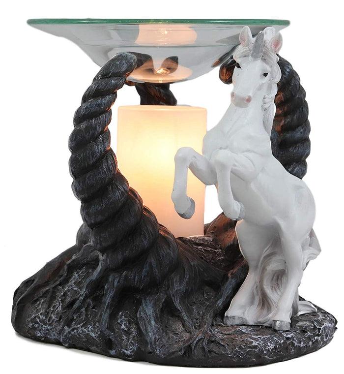 Ebros White Unicorn By Twisted Trees Electric Oil Burner Tart Warmer Figurine