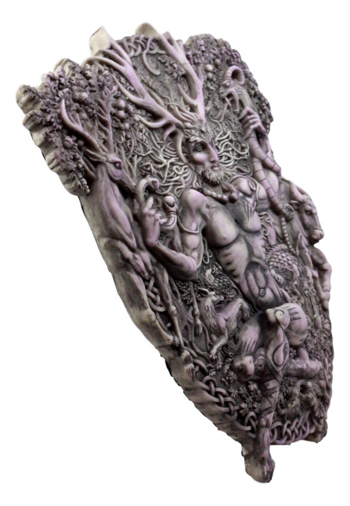 Ebros Wicca Horned God Cernunnos Wall Plaque Masculine Divinity Neopaganism