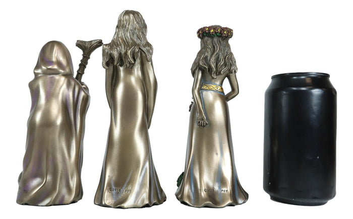 Ebros Wicca Triple Goddess Maiden Mother Crone Triune Moon Set Of 3 Figurines