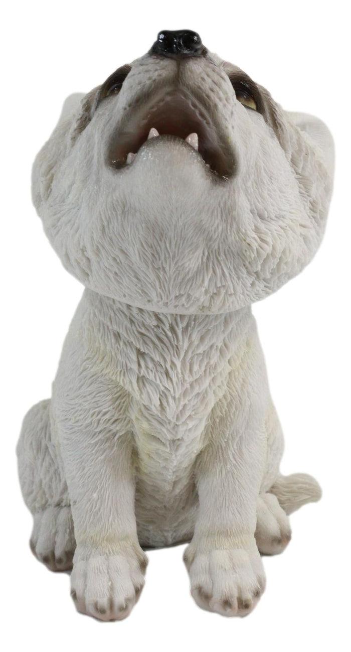 Ebros Wildlife Cries Of The Night Howling White Snow Wolf Bobblehead Figurine