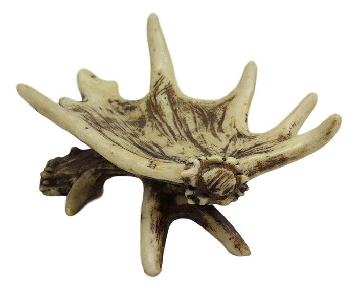 Ebros Wildlife Rustic Buck Elk Deer Stag Antlers Bar Soap Dish Holder 6" Wide Nature Lovers Hunters Cabin Lodge Country Bathroom Vanity Decorative Antler Accent