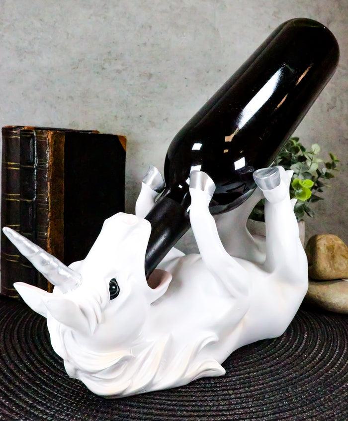 Ebros Wine Of Sacred Purity Unicorn Wine Holder Figurine Kitchen Decoration Mystical Unicorn Glade Statue