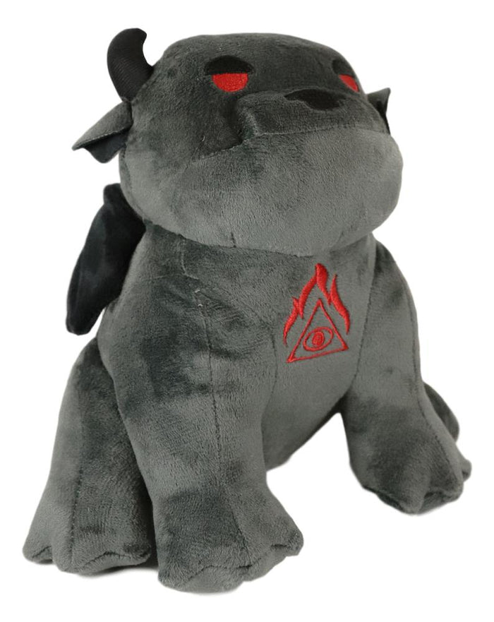 Ebros Winged Demonic Bulldog Gargoyle Chimera Eye Of Horus Luxe Soft Plush Toy Doll