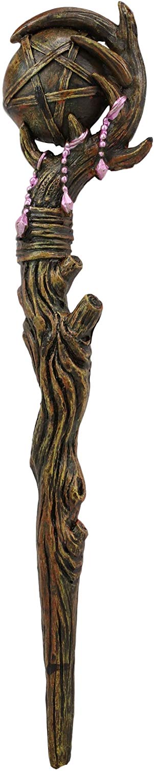 Ebros Witch & Wizard Fantasy Cosplay 4 Magic Wands With 1 Stand Holder Decor