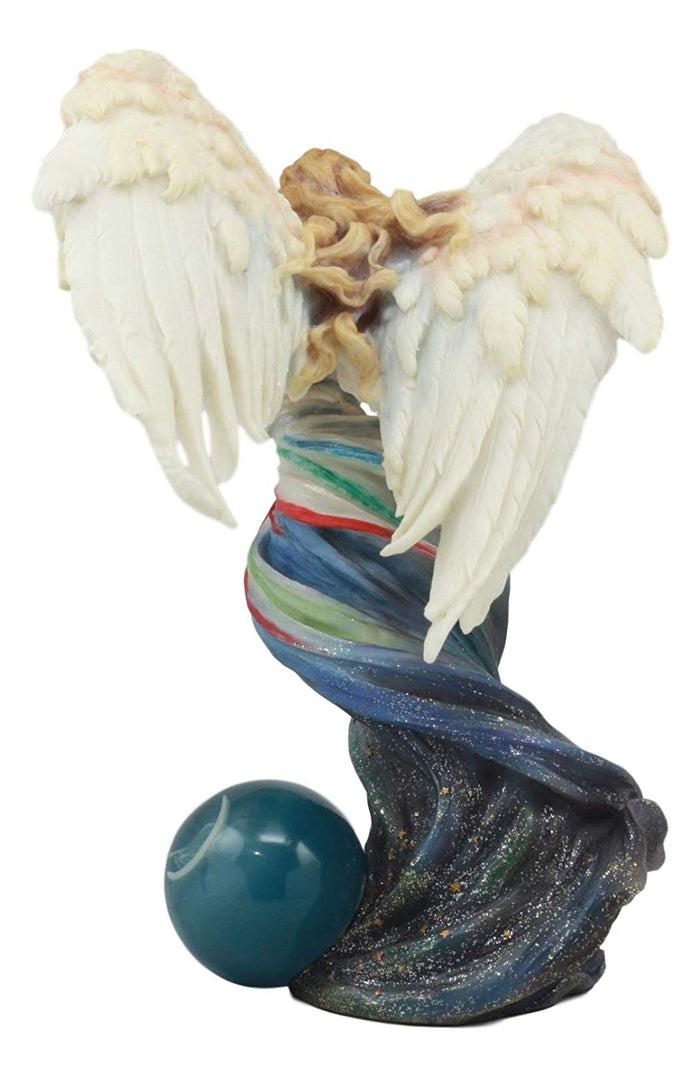 Ebros Written In The Wind Sheila Wolk Angel Statue 10.25"H Celestial Angel With Moon