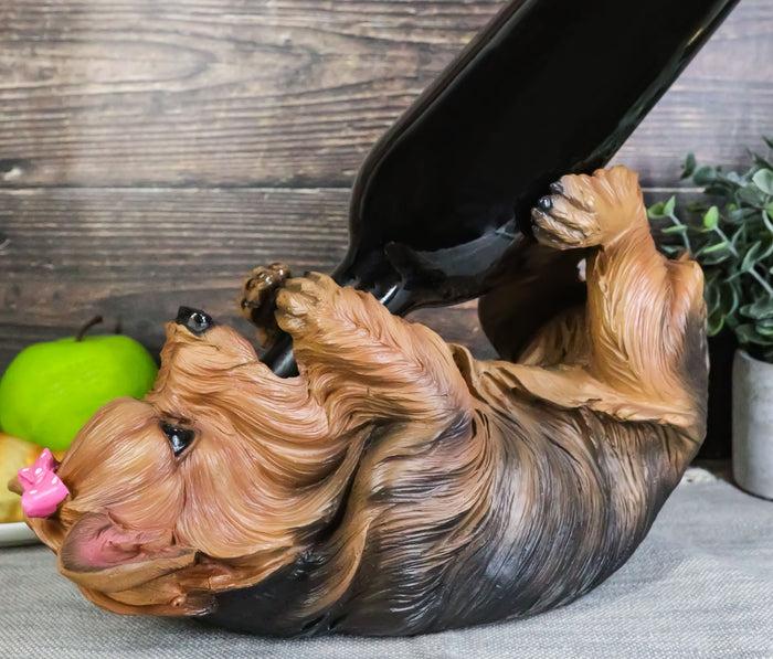 Ebros Yorkie Canine Dog Wine Bottle Holder Figurine 10.5" Long Ebros Yorkie Canine Dog Wine Bottle Holder Figurine 10.5" Long
