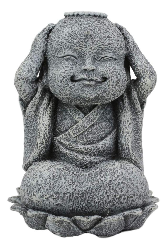 Ebros Zen Meditating Japanese Bosatsu Jizo Monk On Lotus Throne Statue 4" Tall