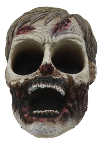 Ebros Zombie Salt And Pepper Shakers Holder Set With Glass Shakers 5.5" H